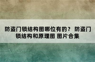 防盗门锁结构图哪位有的？ 防盗门锁结构和原理图 图片合集